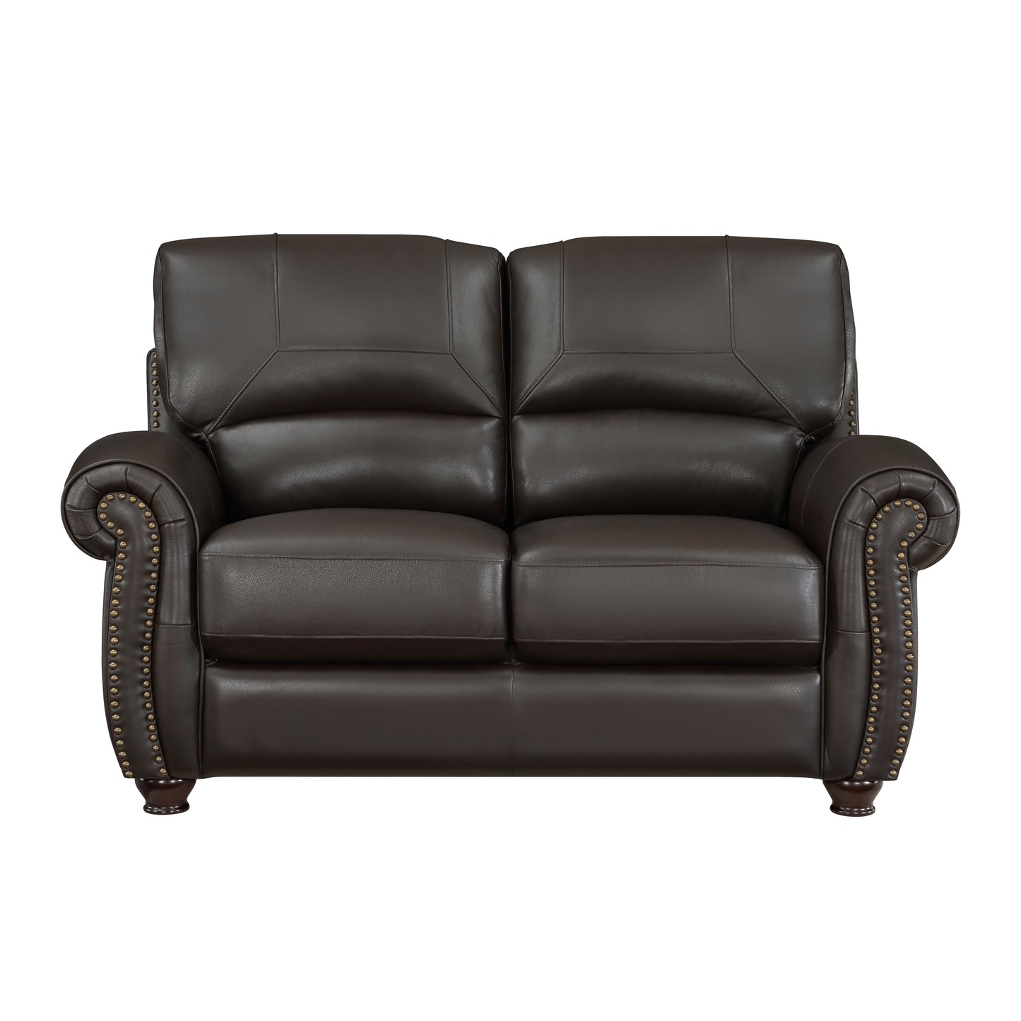 Homelegance Foxborough Loveseat in Dark Brown Leather 9269DB-2