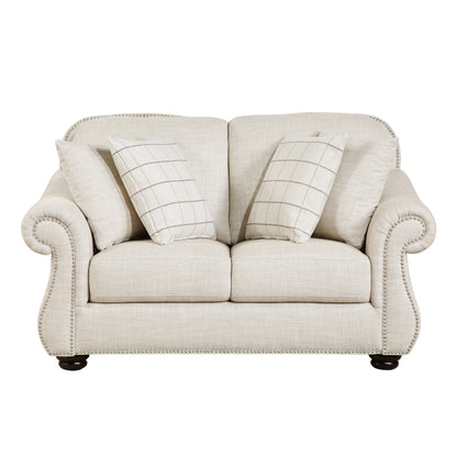 Homelegance Attleboro Loveseat in Beige 9270FBE-2