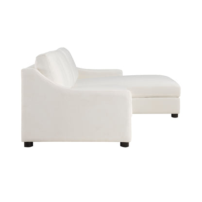 Homelegance Zayden Ivory Textured Fabric Sectional Sofa 9277VR-22LRC