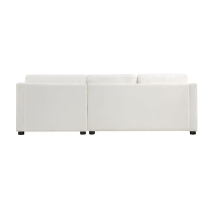 Homelegance Zayden Ivory Textured Fabric Sectional Sofa 9277VR-22LRC