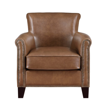 Homelegance Braintree Accent Chair in Brown Top Grain Leather 9278-3601