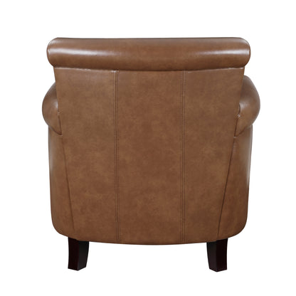 Homelegance Braintree Accent Chair in Brown Top Grain Leather 9278-3601
