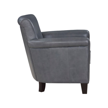 Homelegance Braintree Accent Chair in Burnish Gray Leather 9278BGY-1