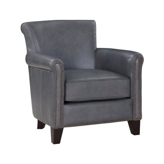 Homelegance Braintree Accent Chair in Burnish Gray Leather 9278BGY-1