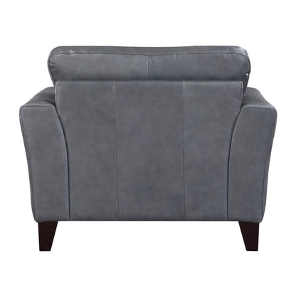 Homelegance Thierry Accent Chair in Burnish Gray Leather 9279BGY-1