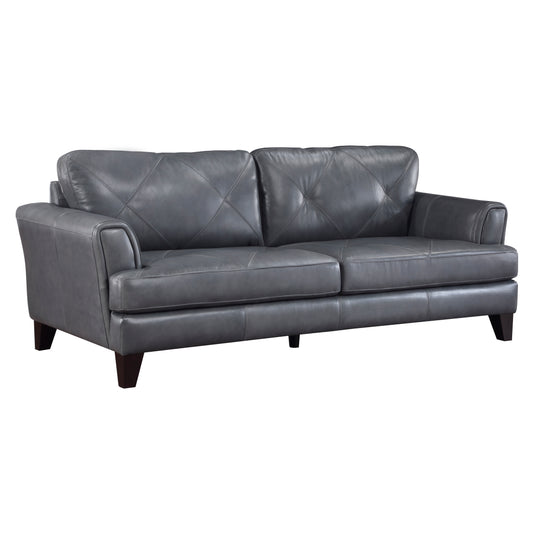 Homelegance Thierry Sectional Sofa in Burnish Gray Leather 9279BGY-3