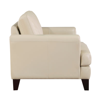 Homelegance Thierry Accent Chair in Cream Leather with Tufted Detail 9279CRM-1