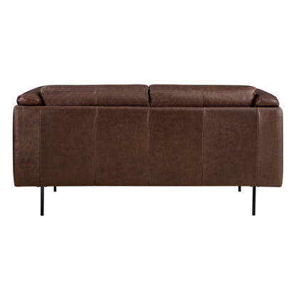 Homelegance Soren Loveseat in Brown Top Grain Leather 9280BR-2