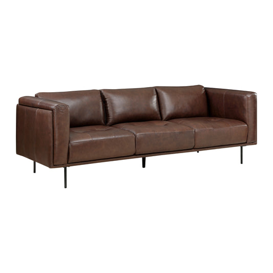 Homelegance Soren Sectional Sofa in Brown Top-Grain Leather 9280BR-3