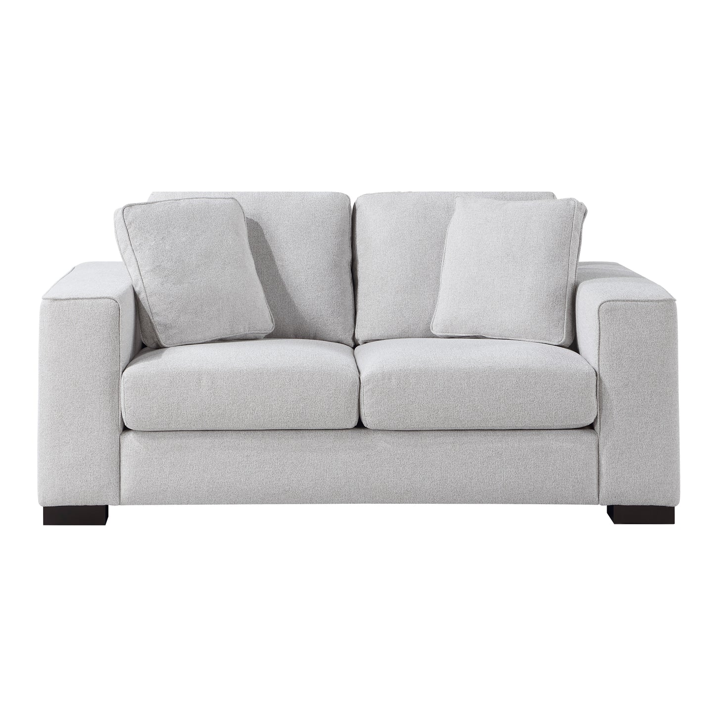 Homelegance Solaris Loveseat in Textured Gray Upholstery 9288GY-2