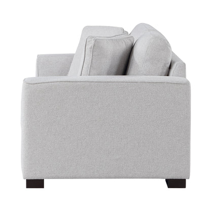 Homelegance Solaris Loveseat in Textured Gray Upholstery 9288GY-2