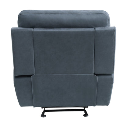Homelegance Clifton Glider Recliner Chair in Polished Microfiber Blue 9301BUE-1