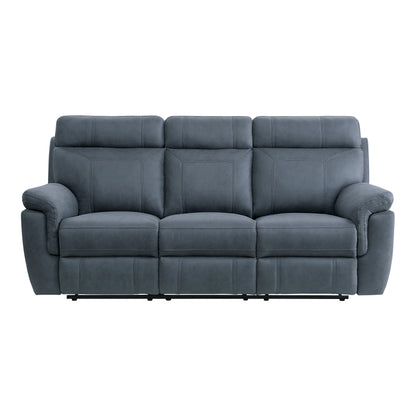 Homelegance Clifton Sectional Sofa Blue Polished Microfiber 9301BUE-3
