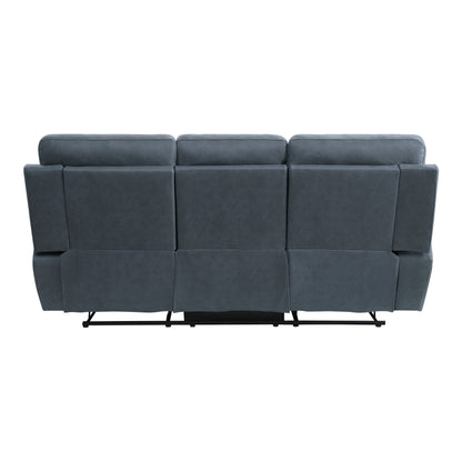 Homelegance Clifton Sectional Sofa Blue Polished Microfiber 9301BUE-3