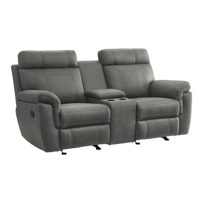 Homelegance Clifton Loveseat Glider Reclining Pewter 9301GRY-2