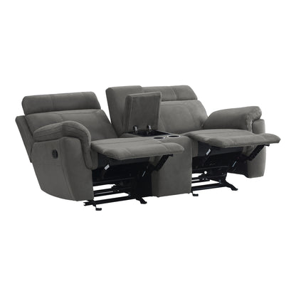 Homelegance Clifton Loveseat Glider Reclining Pewter 9301GRY-2