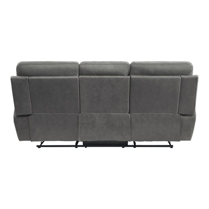 Homelegance Clifton Gray Sectional Sofa with Dual Reclining Ends 9301GRY-3