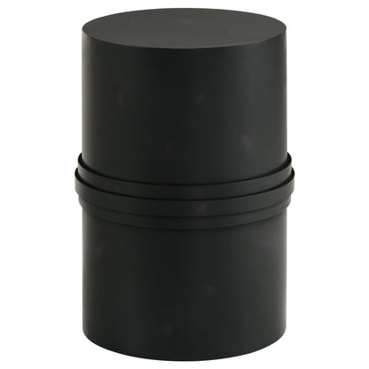 Bryce Round Metal Accent Side Table Rustic Black