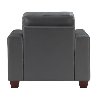 Homelegance Hinsall Accent Chair in Premium Gray Faux Leather 9309GY-1