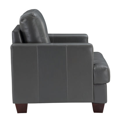 Homelegance Hinsall Sectional Sofa Gray Faux Leather Modern Design 9309GY-3