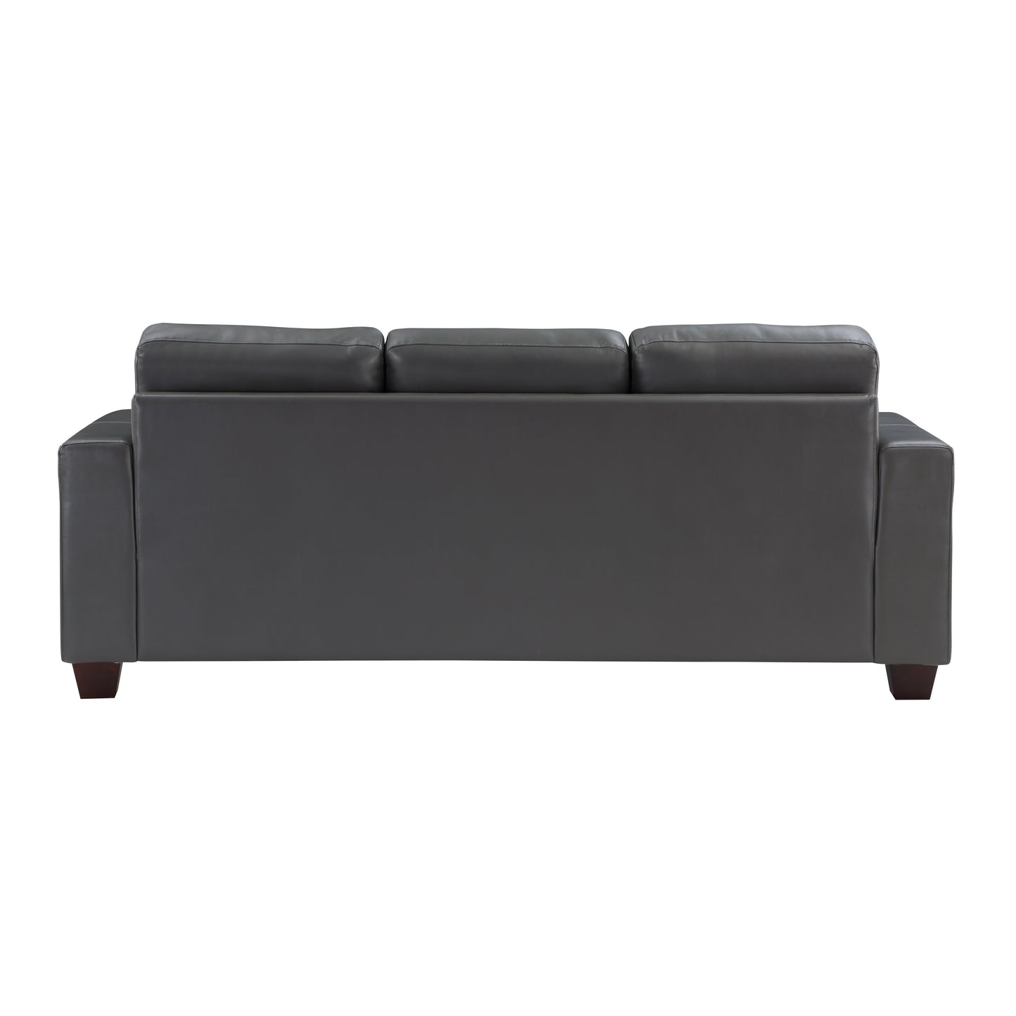 Homelegance Hinsall Sectional Sofa Gray Faux Leather Modern Design 9309GY-3