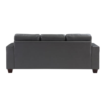Homelegance Hinsall Sectional Sofa Gray Faux Leather Modern Design 9309GY-3