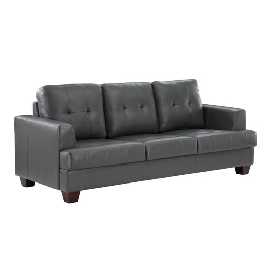 Homelegance Hinsall Sectional Sofa Gray Faux Leather Modern Design 9309GY-3