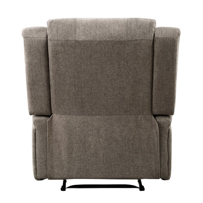 Homelegance Foxcroft Reclining Chair Power Recliner in Brown Chenille 9316BR-1PW