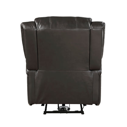 Homelegance Foxcroft Reclining Chair Power Recliner in Brown Faux Leather 9316PUBR-1PW