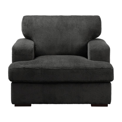 Homelegance Rivermeade Accent Chair in Gray Textured Microfiber 9318CBN-1