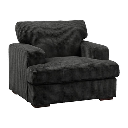 Homelegance Rivermeade Accent Chair in Gray Textured Microfiber 9318CBN-1