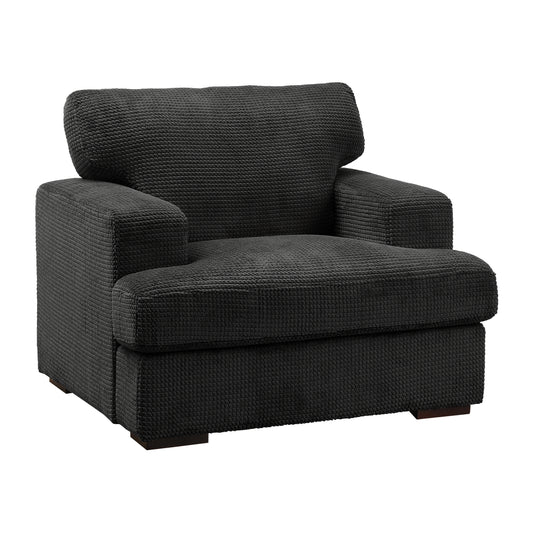 Homelegance Rivermeade Accent Chair in Gray Textured Microfiber 9318CBN-1