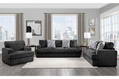 Homelegance Rivermeade Accent Chair in Gray Textured Microfiber 9318CBN-1