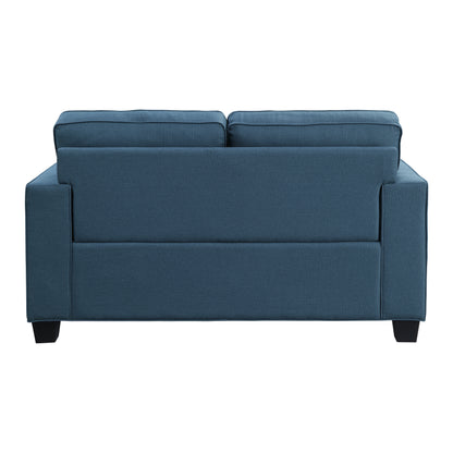 Homelegance Elmont Loveseat in Textured Blue Fabric 9327BU-2