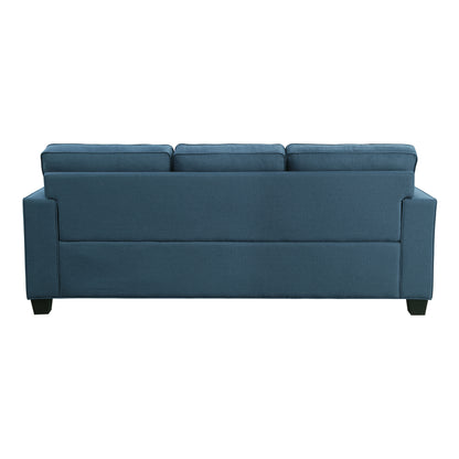 Homelegance Elmont Sectional Sofa in Luxurious Blue Textured Fabric 9327BU-3