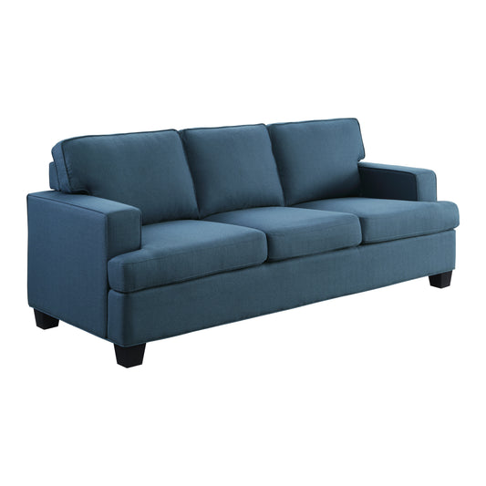 Homelegance Elmont Sectional Sofa in Luxurious Blue Textured Fabric 9327BU-3