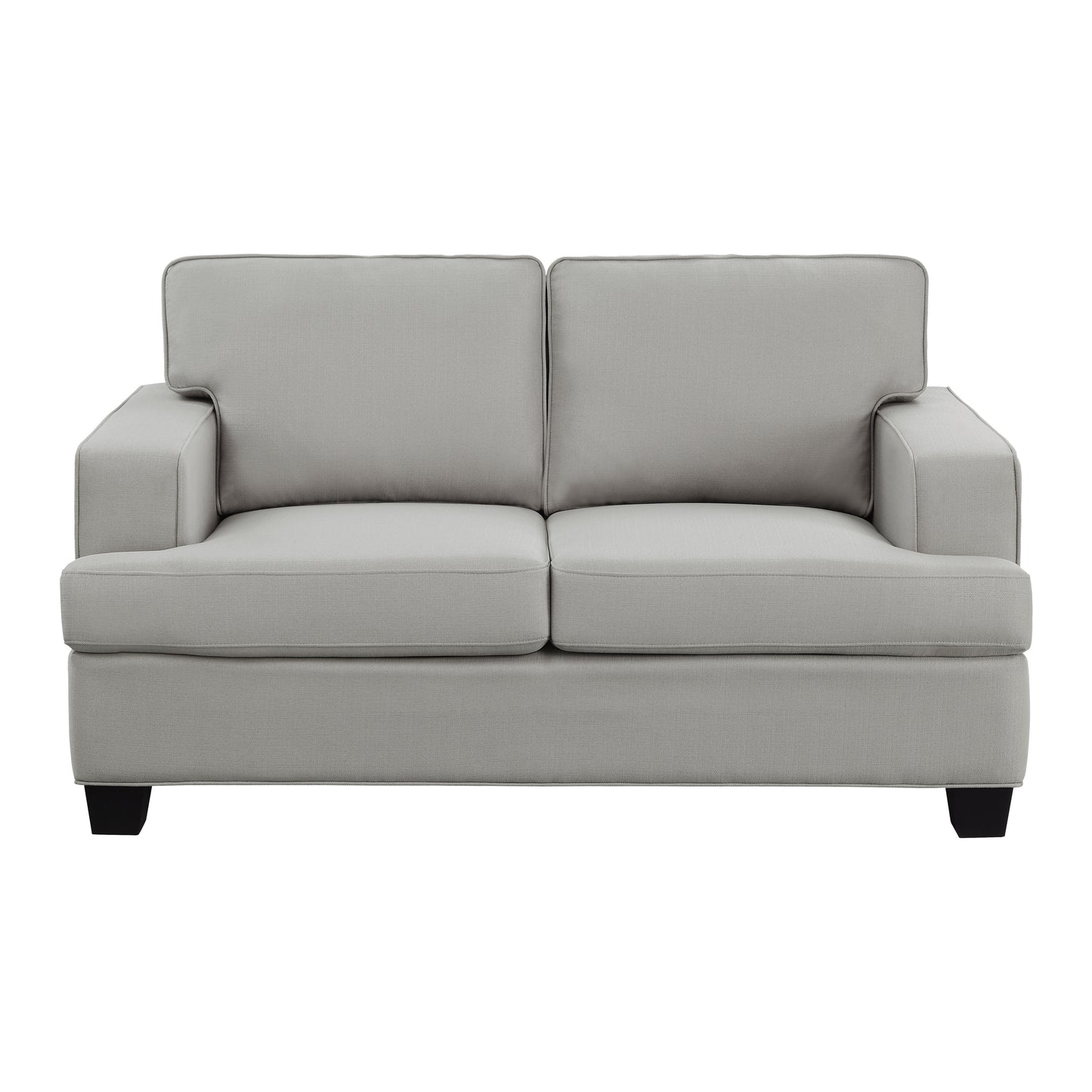 Homelegance Elmont Loveseat in Textured Khaki Fabric 9327KH-2