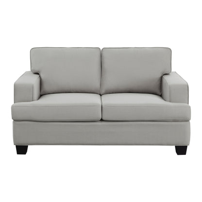 Homelegance Elmont Loveseat in Textured Khaki Fabric 9327KH-2