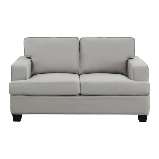 Homelegance Elmont Loveseat in Textured Khaki Fabric 9327KH-2