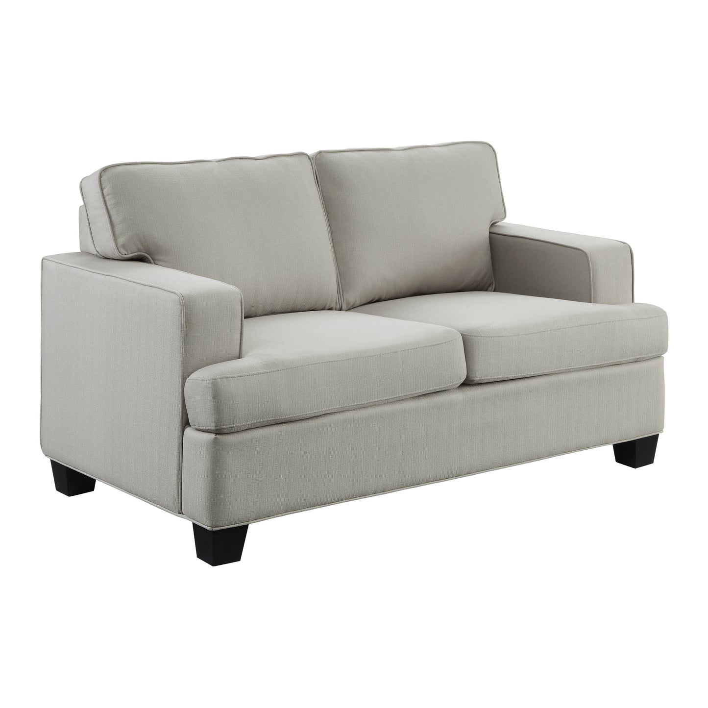 Homelegance Elmont Loveseat in Textured Khaki Fabric 9327KH-2