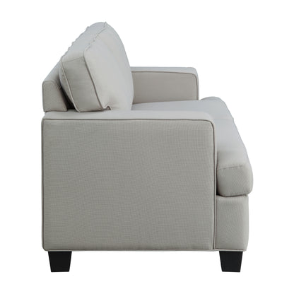 Homelegance Elmont Loveseat in Textured Khaki Fabric 9327KH-2