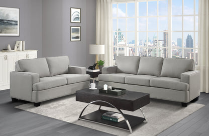 Homelegance Elmont Loveseat in Textured Khaki Fabric 9327KH-2