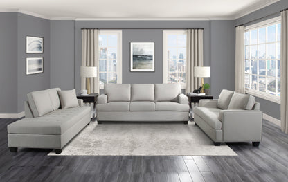 Homelegance Elmont Loveseat in Textured Khaki Fabric 9327KH-2