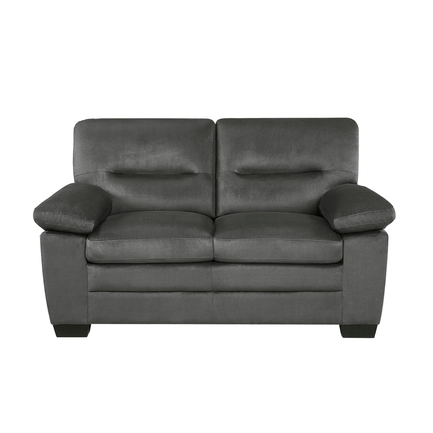 Homelegance Keighly Loveseat in Dark Gray Textured Fabric 9328DG-2