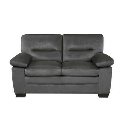 Homelegance Keighly Loveseat in Dark Gray Textured Fabric 9328DG-2