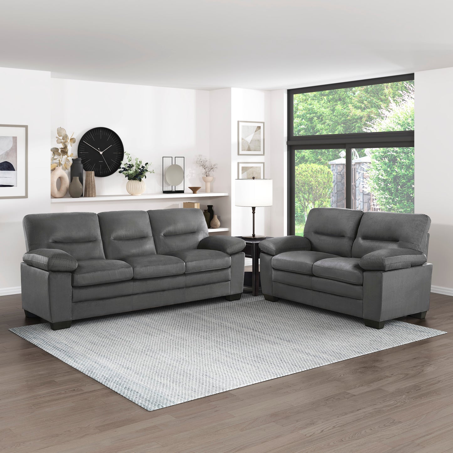 Homelegance Keighly Dark Gray Sectional Sofa 9328DG-3
