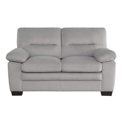 Homelegance Keighly Loveseat in Textured Gray Upholstery 9328GY-2