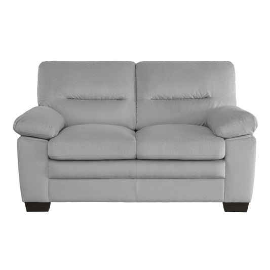Homelegance Keighly Loveseat in Textured Gray Upholstery 9328GY-2