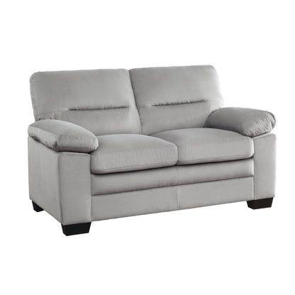 Homelegance Keighly Loveseat in Textured Gray Upholstery 9328GY-2