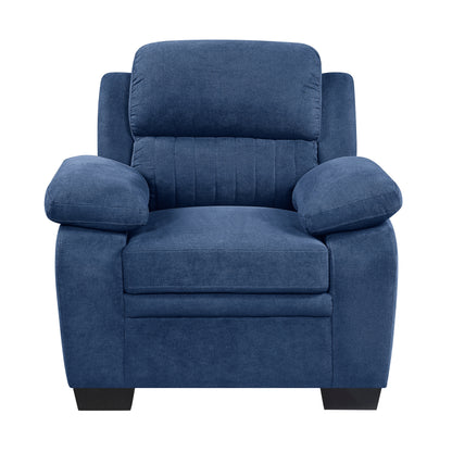 Homelegance Holleman Accent Chair in Textured Blue Fabric 9333BU-1